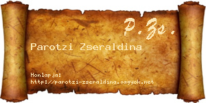 Parotzi Zseraldina névjegykártya